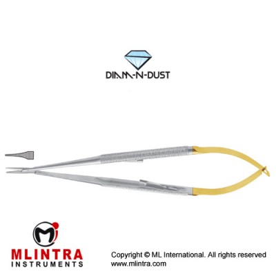 Diam-n-Dust™ Castroviejo Micro Needle Holder Straight - Very Delicate - With Lock Stainless Steel, 14 cm - 5 1/2"